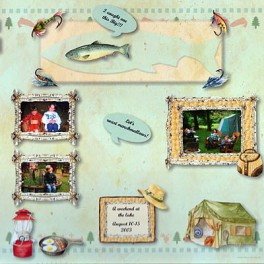 Kit scrapbooking thème camping