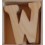 Lettre en bois : W