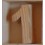 Chiffre en bois : 1