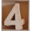 Chiffre en bois : 4