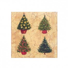 Serviette aux quatre sapins