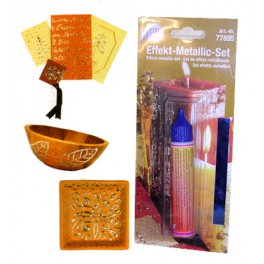 Kit foiling colle + 4 feuilles métallisées