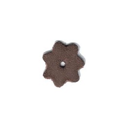 5 Fleurs en daim 28mm brun