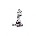 Pendentif girafe argenté