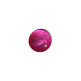 6 boutons sequins nacre 1 trou 20mm fushia