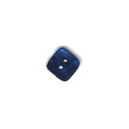 6 boutons carrés nacre 15mm bleu marine