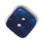 6 boutons carrés nacre 15mm bleu marine