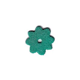 5 Fleurs en daim 28mm turquoise