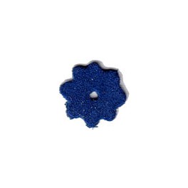 5 Fleurs en daim 28mm bleu