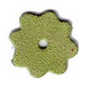 5 Fleurs en daim 28mm vert acide