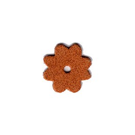 5 Fleurs en daim 28mm orange