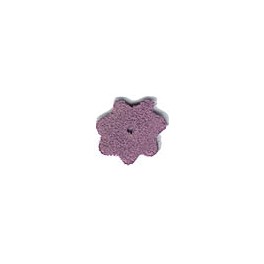 5 Petites fleurs en daim 20mm mauve