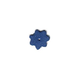 5 Petites fleurs en daim 20mm bleu