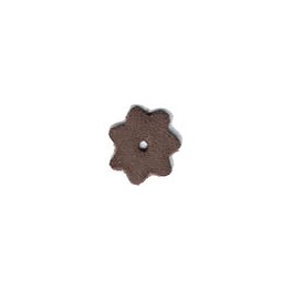 5 Petites fleurs en daim 20mm brun