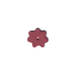 5 Petites fleurs en daim 20mm rose