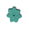 5 Petites fleurs en daim 20mm turquoise