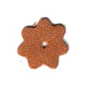 5 Petites fleurs en daim 20mm orange