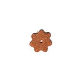 5 Petites fleurs en daim 20mm orange