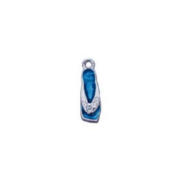 Pendentif sandale bleue avec strass