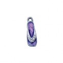 Pendentif sandale mauve avec strass