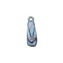 Pendentif sandale argent avec strass