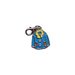 Pendentif veste bleue et jaune