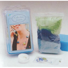 Kit feutrage collier bleu et vert