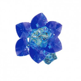 Bague coeur bleue