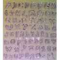 Tampons transparents alphabet BD