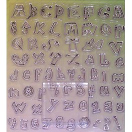 Tampons transparents alphabet BD