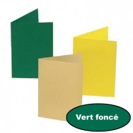 5 cartes 10.5 x 15 cm vert foncé