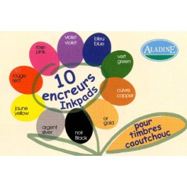 Kit 10 encreurs couleurs primaires