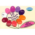 Kit 10 encreurs couleurs florales