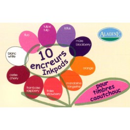 Kit 10 encreurs couleurs florales