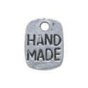 Etiquette métal 'Hand Made' (6 pièces)