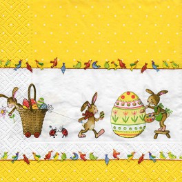 Serviette Lapin de Pâques